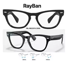 Ray-Ban RB2201V 2000 Laramie Black Eyeglass Frames Size 54mm Authentic and New