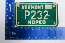 1980'S VERMONT VT LICENSE PLATE TAG MOPED #P232