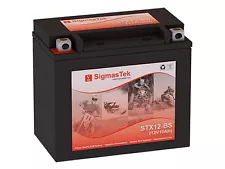 SigmasTek STX12-BS SLA Battery for Piaggio-Vespa GTS300, GTV300 300CC 2010-2020