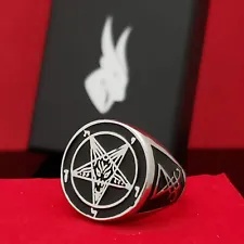 Sigil of Baphomet Ring Church of Satan goth punk occult alternative satanism