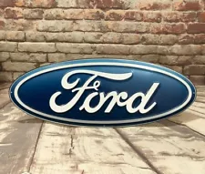 Ford Oval Embossed Aluminum Sign for Garage / Man Cave / Bar - Made in America