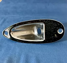 Guitar Jack Plate - Strat Style - Chrome - Used - WORN Looking - Good Condition