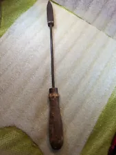 Vintage Soldering Iron With 9" Long Wooden Handle