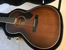 Fender Paramount Acoustic Parlor Guitar Solid Mahogany w Hard Case NR No Reserve