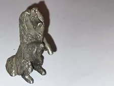 Beautiful vintage 2” pewter collie