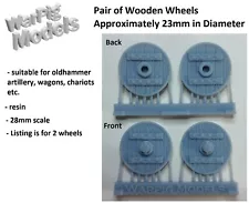 Wooden Wheels for Artillery Cart Wagon 28mm - 32mm Scale Fantasy *NEW* Oldhammer