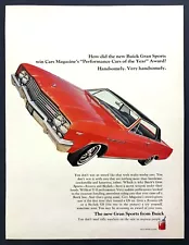 1965 Buick Gran Sports Skylark GS Coupe with Wildcat V-8 photo vintage print ad