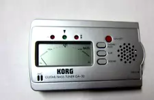 Korg GA-30 Ultra Compact Guitar & Bass Tuner Electric Acoustic (Tested Works)