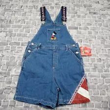 VTG Mickey For Kids Shortalls Youth 12 Denim Bib Overalls Jerry Leigh 90s NWT