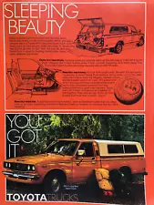 Vintage 1978 Toyota SR-5 Pickup truck original color ad