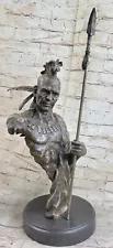 Handmade Native American Indian Warrior Bronze Sculpture Statue Figurine Sale NR