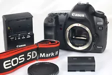 Canon EOS 5D Mark II Shutter 9600 21.1MP Digital SLR Camera Strap Battery Japan