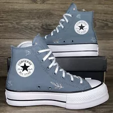 Converse Womens Chuck Taylor All Star Lift Embroidered Tattoos Platform Sneakers