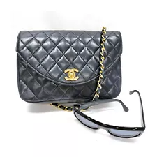 Chanel Shoulder Bag Shoulder Bag Sunglass 2 set Black plastic 438367