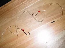 (FREE RIGS!) 3 HIGH LOW SEA BASS FISHING RIGS MUSTAD SEABASS FLUKE