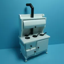 Dollhouse Miniature White Old Fashion Kitchen Wood Stove T5105