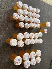 Lot of 40 Empty Plastic RX Pill Prescription Medicine Bottles For Crafts Storage