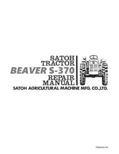 370 Tractor Service Repair Manual Fits Mitsubishi Satoh Beaver S-370