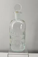 Vintage TCW Co Calcium Hydroxide Embossed Bottle With Topper