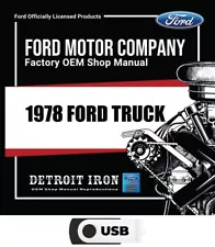 1978 Ford Truck Factory OEM Shop Manuals on USB