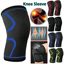 2x Knee Sleeves Compression Brace Support Sport Gym Joint Pain Arthritis Relief