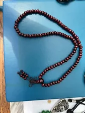 Unisex Natural Rosewood Prayer Beads Buddha Buddhist Prayer 6mm 108 beads