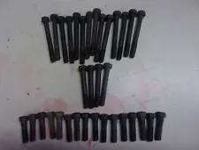 GM SBC 283 302 327 350 Head Bolt SET....14 LONG,4 MED, 16 SHORT.. USED FULL SET