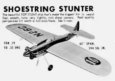 Model of the Carl Goldberg Shoestring Stunter Short Kit With Full Size Plans NEW