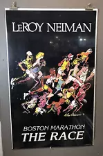 Original Vintage LeRoy Neiman '79 Boston Marathon Poster 23.5x38 Great Condition