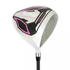 PowerBilt TPS Supertech Womenâ€™s Golf Driver, Right Handed White/Pink 12 Deg...