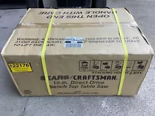 NOS Sears Craftsman 10” Table Saw 113 Series Bench Top Table Saw Direct Drive