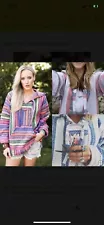 Original Baja Hoodie LARGE Multi Color  Mexican Hoodie. jorongo mexicano 