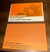 Harley-Davidson AMF 1978 MX-250 Comp Model Dirt Track Engine Owners Manual