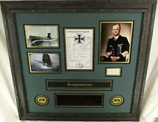 Admiral Karl Donitz & German U-boat Commanders WW II Signed Autographs Display