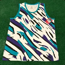 Air Jordan Aqua 8 Retro Multicolor Tank Top Shirt Mens XL New Tags White Grape