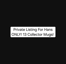 Private Listing For Hans ONLY 13 Milk Glass Collector Mugs!