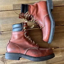 Vintage RED WING 404 red leather 7 Inch work boots men’s size 8 D pre-owned