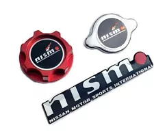 RADIATOR CAP + OIL CAP RED BDC STYLE FOR NISMO 300 350Z 370Z ENGINE JDM 