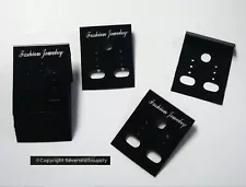 25 BLACK acrylic earring display cards pierced clip on jewelry display JD038