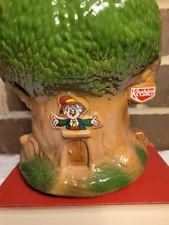 McCoy 1981 Vintage Rare Ceramic Keebler Ernie Elf in a Tree Cookie Jar 10x8