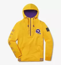 UNRL x Minnesota Vikings Yellow Helmet '23 Crossover Half-Zip Hoodie No. 5 Large