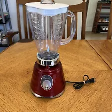 Unique Vintage Osterizer Oster Classic Blender 564A Beehive Red - Tested