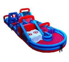 80x30x25 Commercial Inflatable Obstacle Course Water Slide Bounce We Finance