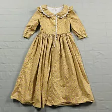 Relibeauty Pioneer Girl Colonial Prairie Dress Yellow Floral Girls Size 130 US 5