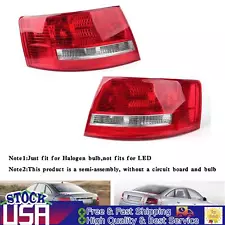 Left+Right Tail Light Cover For Audi A6 S6 2006-2008 Quattro 4F5945096M Halogen↪ (For: 2008 Audi A6 Quattro)