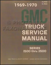 1969-1970 GMC Shop Manual Pickup Truck Jimmy Suburban 1500-3500 Service Repair (For: GMC)