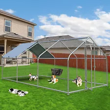 20x10ft Outdoor Pet Dog Run House Kennel Shade Cage Enclosure w/ Cover Playpen