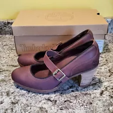 Timberland Women’s High Heel Shoes Leather 28673M Brown Size 10