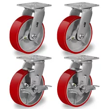 6 Inch Caster Wheels Heavy Duty,Capacity 1200-4800LB