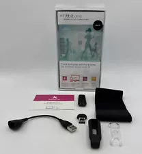 Fitbit One Wireless Activity Sleep and steps Tracker charger with black clip